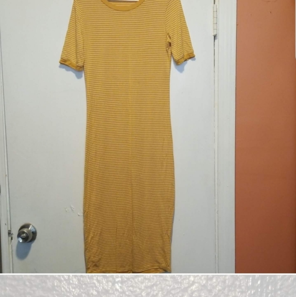 Yellow striped dress